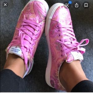 H&M Magenta Embroidered Sneakers